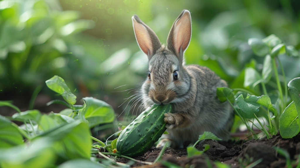 Can wild rabbits eat cucumbers?